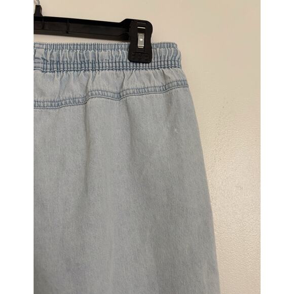 Light Wash Vintage Karen Scott Drawstring Denim Shorts S - Picture 6 of 6